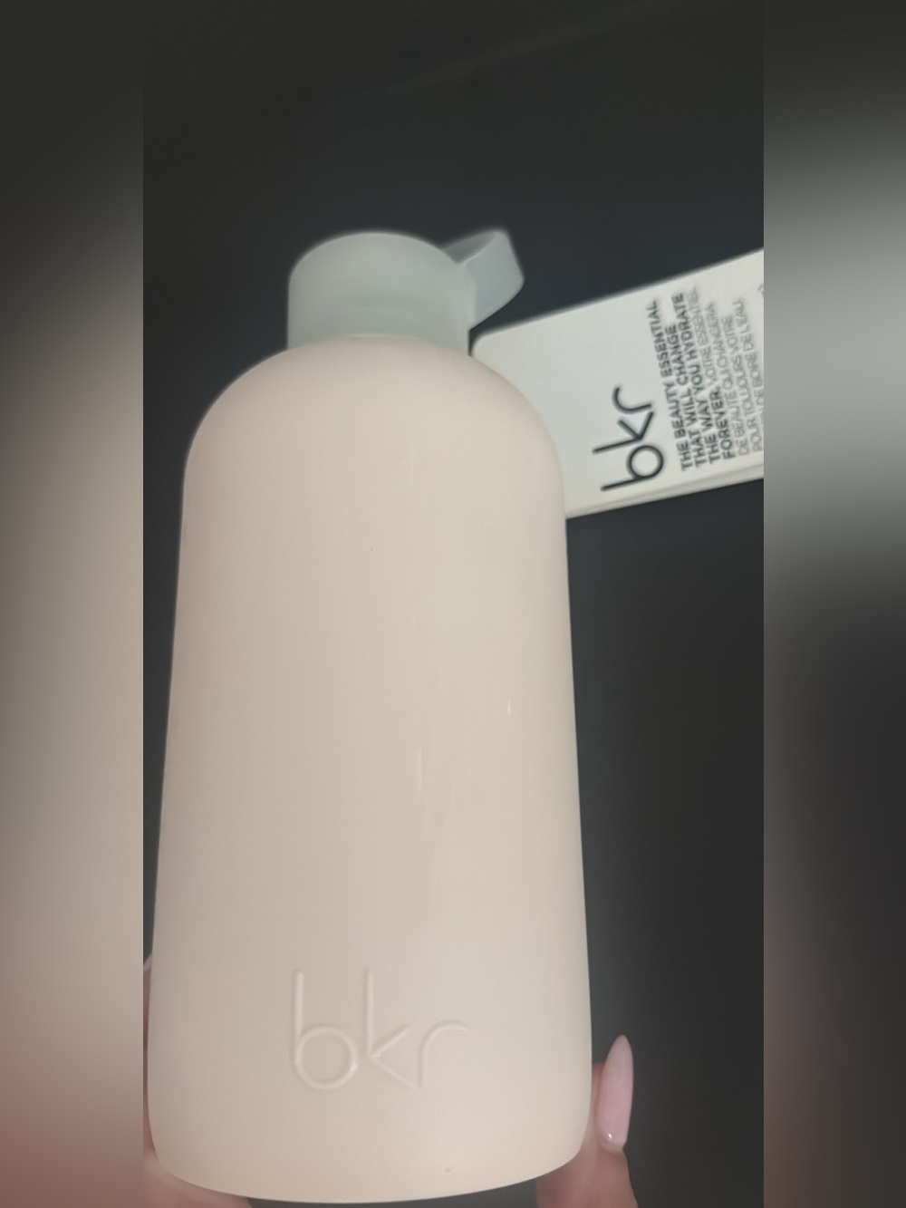 bkr Glass Water Bottle in Pale Pink